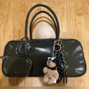 NWT URBAN EXPRESSIONS  Shoulder Bag With Long Handles And Hanging Charm
